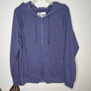Victoria Sport Purple Zip Up Hooded Jacket Y2K